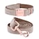 ARING PET Dog Collar and Leash Velvet Dog Collar and Leash Set Soft Comfy Adjustable Collars for Dogs