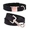 ARING PET Dog Collar and Leash Velvet Dog Collar and Leash Set Soft Comfy Adjustable Collars for Dogs