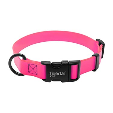 Tiger Tail X Small Pink Dog Collar Waterproof and OdorProof for Active Pets Durable AntiMat and Lightweight Design Made with Premium Coated Nylon Suitable for Extra Small Breed Dogs