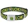 Buckle-Down BuckleDown Dog Collar Seatbelt Buckle Kawaii Loki Standing Pose Text Green Yellow Multi Color 1 Wide fits 1117 Neck Medium DCSBTHAIWTH02410M