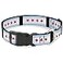 Buckle-Down BuckleDown Plastic Clip Collar Chicago FlagsBlack 1 Wide Fits 1117 Neck Medium