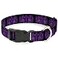 Buckle-Down BuckleDown Bd Skulls with Wings BlackPurple Plastic Clip Collar 1 WideFits 1117 NeckMedium