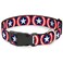 Buckle-Down BuckleDown Marvel Universe Captain America Shield Repeat Navy Plastic Clip Collar Medium1117