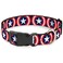 Buckle-Down BuckleDown Marvel Universe Captain America Shield Repeat Navy Plastic Clip Collar Medium1117