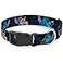 Buckle-Down BuckleDown Stitch Snacking Poses BlackBlue Plastic Clip Collar Medium1117