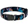Buckle-Down BuckleDown Stitch Snacking Poses BlackBlue Plastic Clip Collar Medium1117