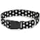 Buckle-Down Dog Collar Plastic Clip Daisies Scattered Black White Yellow 11 to 17 Inches 10 Inch Wide