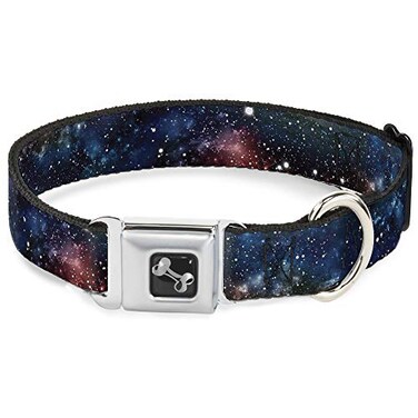 Buckle-Down BuckleDown Seatbelt Buckle Dog Collar Space Dust Collage 1 Wide Fits 1526 Neck Large