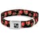 Buckle-Down BuckleDown Seatbelt Buckle Dog Collar Red Roses Scattered Black 1 Wide Fits 1526 Neck Large