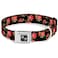 Buckle-Down BuckleDown Seatbelt Buckle Dog Collar Red Roses Scattered Black 1 Wide Fits 1526 Neck Large