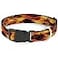 Buckle-Down BuckleDown Plastic Clip Collar Flames Vivid BlackOrange 1 Wide Fits 1526 Neck Large