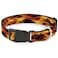 Buckle-Down BuckleDown Plastic Clip Collar Flames Vivid BlackOrange 1 Wide Fits 1526 Neck Large