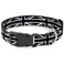 Buckle-Down BuckleDown Plastic Clip Collar Union Jack Distressed BlackWhite 1 Wide Fits 1526 Neck Large