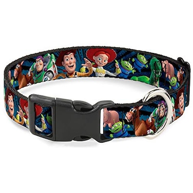 Buckle-Down BuckleDown Plastic Clip Collar Toy Story Characters Running2 Denim Rays 1 Wide Fits 1526 Neck Large
