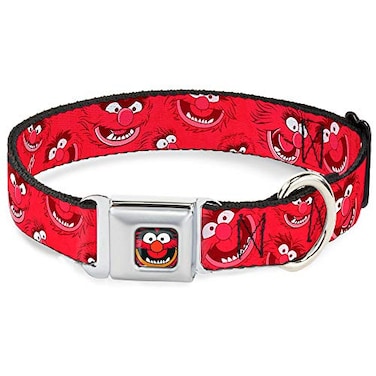 Buckle-Down BuckleDown Seatbelt Buckle Dog Collar Animal Expressions Scattered Reds 15 Wide Fits 1623 Neck Medium Multicolor