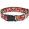 Buckle-Down BuckleDown Plastic Clip Collar Sugar Skull Starburst WhiteMulti Color 15 Wide Fits 1623 Neck Medium Multicolor
