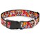 Buckle-Down BuckleDown Plastic Clip Collar Sugar Skull Starburst WhiteMulti Color 15 Wide Fits 1623 Neck Medium Multicolor