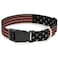 Buckle-Down BuckleDown Plastic Clip Collar Vintage US Flag Stretch 15 Wide Fits 1623 Neck Medium