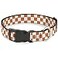 Buckle-Down BuckleDown Plastic Clip Collar Checker WhiteTN Orange 15 Wide Fits 1623 Neck Medium
