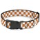 Buckle-Down BuckleDown Plastic Clip Collar Checker WhiteTN Orange 15 Wide Fits 1623 Neck Medium