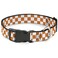 Buckle-Down BuckleDown Plastic Clip Collar Checker WhiteTN Orange 15 Wide Fits 1623 Neck Medium
