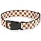 Buckle-Down BuckleDown Plastic Clip Collar Checker WhiteTN Orange 15 Wide Fits 1832 Neck Large