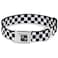Buckle-Down Dog Collar Seatbelt Buckle Checker Black White 18 to 32 Inches 15 Inch Wide