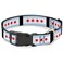 Buckle-Down BuckleDown Plastic Clip Collar Chicago FlagsBlack 15 Wide Fits 1832 Neck Large