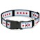 Buckle-Down BuckleDown Plastic Clip Collar Chicago FlagsBlack 15 Wide Fits 1832 Neck Large