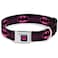 Buckle-Down Dog Collar Seatbelt Buckle Batman Shield Chainlink Black Hot Pink 20 to 31 Inches 15 Inch Wide