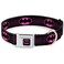Buckle-Down Dog Collar Seatbelt Buckle Batman Shield Chainlink Black Hot Pink 20 to 31 Inches 15 Inch Wide