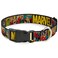 Buckle-Down Dog Collar Plastic Clip Marvel Retro Comic Panels Black Yellow 6 To 9 05 Wide