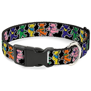 Buckle-Down BuckleDown Plastic Clip Collar Dancing Bears BlackMulti Color 12 Wide Fits 69 Neck Small