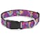 Buckle-Down BuckleDown Plastic Clip Collar Tinker Bell PosesFlowersStarsSkull Purple 12 Wide Fits 812 Neck Medium Multicolor