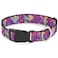 Buckle-Down BuckleDown Plastic Clip Collar Tinker Bell PosesFlowersStarsSkull Purple 12 Wide Fits 812 Neck Medium Multicolor