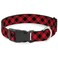 Buckle-Down BuckleDown PCW30432NM Diagonal Buffalo Plaid BlackRed Plastic Clip Collar Narrow Medium812