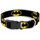 Buckle-Down BuckleDown Plastic Clip Collar Batman Shield BlackYellow 12 Wide Fits 812 Neck Medium