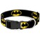 Buckle-Down BuckleDown Plastic Clip Collar Batman Shield BlackYellow 12 Wide Fits 812 Neck Medium