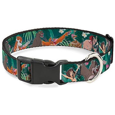 Buckle-Down BuckleDown Plastic Clip Collar The Jungle Book 8Character Group Greens 1 Wide Fits 915 Neck Small