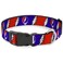 Buckle-Down BuckleDown Plastic Clip Collar Steal Your Face wLightning Bolt Repeat RedWhiteBlue 12 Wide Fits 915 Neck Large
