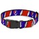 Buckle-Down BuckleDown Plastic Clip Collar Steal Your Face wLightning Bolt Repeat RedWhiteBlue 12 Wide Fits 915 Neck Large