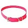 Educator Biothane Dog Collar Waterproof Odorproof Metal Buckle and D Ring Adjustable for Custom Fit Cool and Comfortable for Small Medium or Large Dogs 34Inch Pink