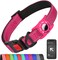 Erbine AirTag Dog Collar with AirTag Holder Compatible for Air Tag Reflective Soft Padded Safety Locking Buckle Adjustable Nylon for Small Medium Large Dogs HotpinkM