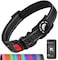 Erbine AirTag Dog Collar with AirTag Holder Compatible for Air Tag Reflective Soft Padded Safety Locking Buckle Adjustable Nylon for Small Medium Large Dogs BlackM