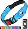 Erbine AirTag Dog Collar with AirTag Holder Compatible for Air Tag Reflective Soft Padded Safety Locking Buckle Adjustable Nylon for Small Medium Large Dogs SkyBlueS