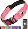 Erbine AirTag Dog Collar with AirTag Holder Compatible for Air Tag Reflective Soft Padded Safety Locking Buckle Adjustable Nylon for Small Medium Large Dogs PinkS