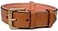 Soft Touch Collars Leather Dog Collar Padded for Comfort Large Tan and Coral Real Genuine Luxury Leather