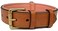 Soft Touch Collars Leather Dog Collar Padded for Comfort Large Tan and Coral Real Genuine Luxury Leather