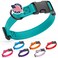 Dogline Biothane Waterproof Dog Collar with Quick Release Buckle Strong Coated Nylon Webbing with Odor Proof for Easy Care Easy to Clean Fits Small Medium or Large Dogs Teal 1 W 1523 L