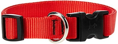 LupinePet Basics 34 Red 1322 Adjustable Collar for Medium and Larger Dogs
